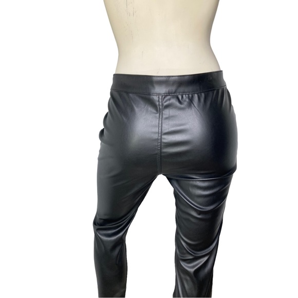 1511 inc. Black Faux Leather Mid Rise Legging Pants, 8 - Picture 7 of 11